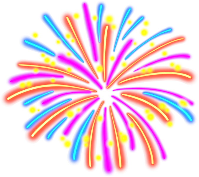 neon fireworks